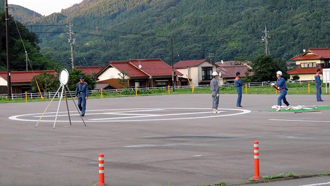 Japanse brandweer oefening