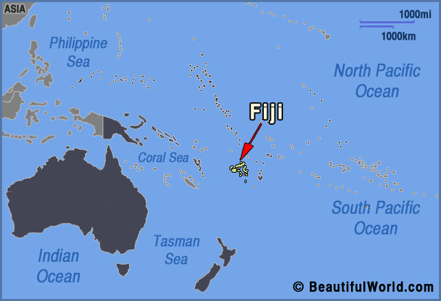 fiji oceania map